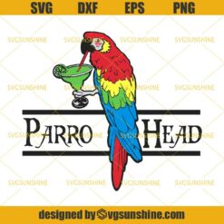 Parrot Head Jimmy Buffett Margarita SVG DXF EPS PNG Cutting File for Cricut