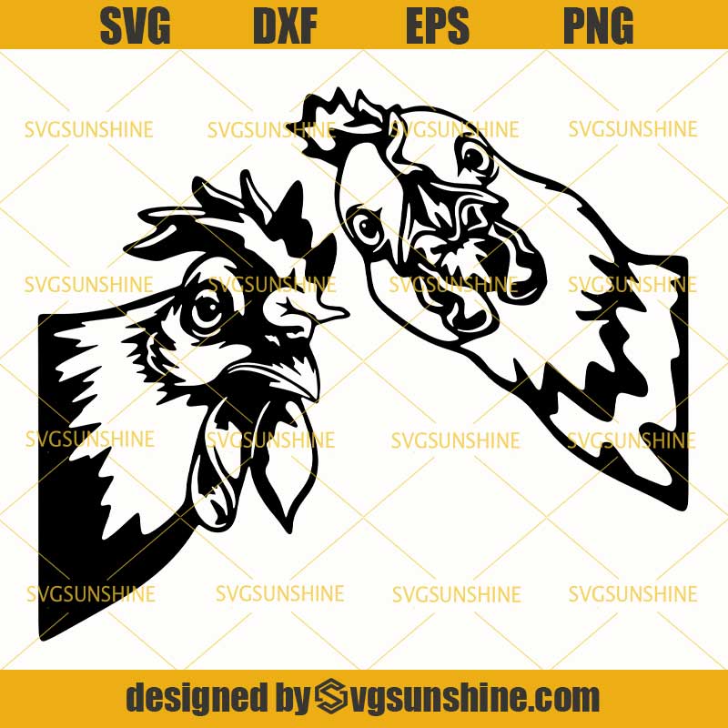 Chicken SVG, Rooster SVG DXF EPS PNG Cutting File for Cricut Silhouette