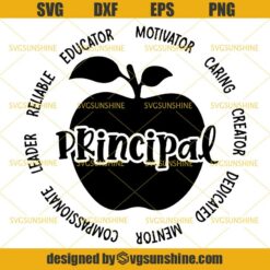 Back to School SVG, Principal SVG, Teacher SVG, School SVG, Educate SVG DXF EPS PNG Cutting File for Cricut