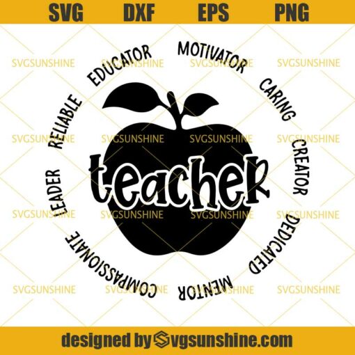 Back to School SVG, School SVG, Teacher SVG DXF EPS PNG Cutting File for Cricut