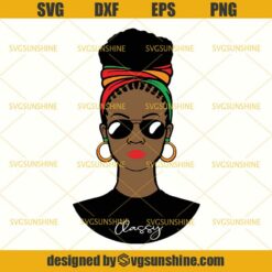 Black Woman with Headwrap SVG , African American Woman SVG , Black Girl Magic SVG