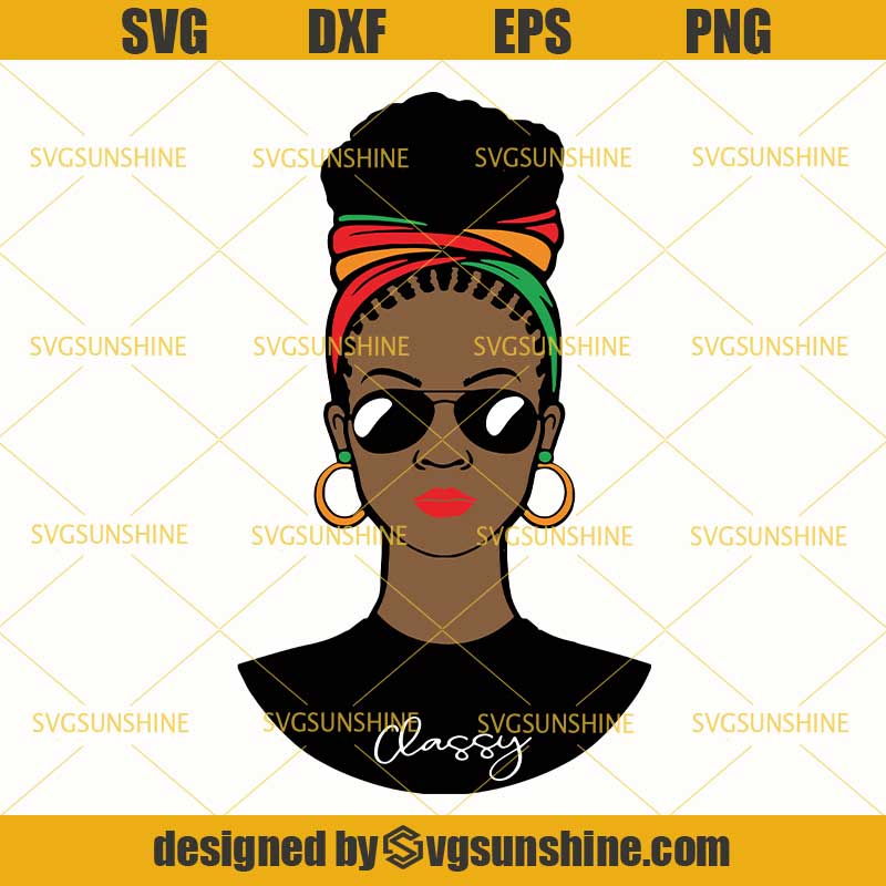 Download Black Woman with Headwrap SVG , African American Woman SVG , Black Girl Magic SVG - Svgsunshine