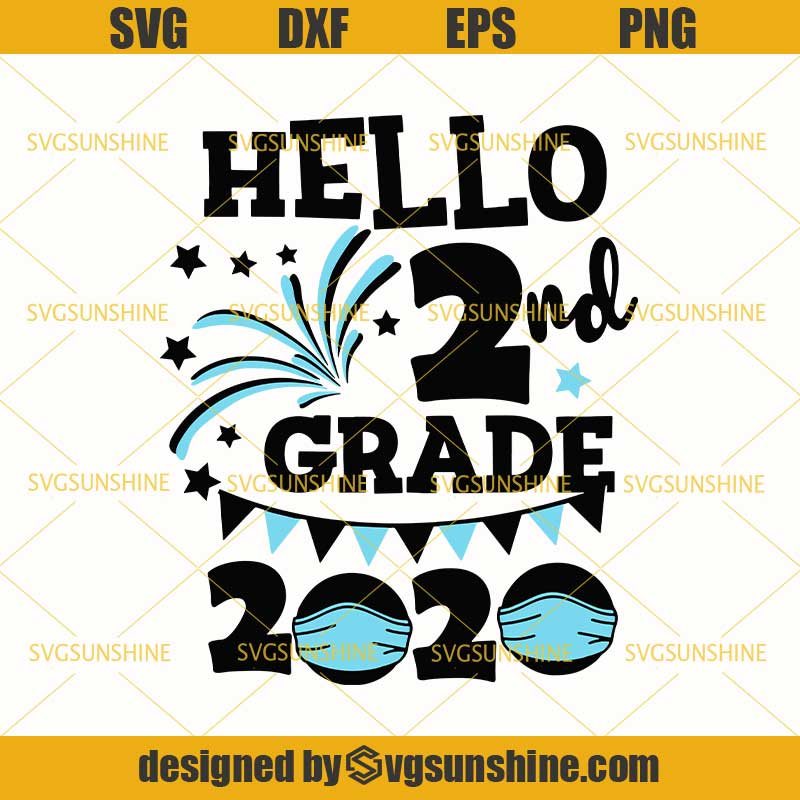Download Hello 2nd Grade 2020 Quarantine Face Mask SVG, Hello Second Grade SVG, Back To School SVG ...
