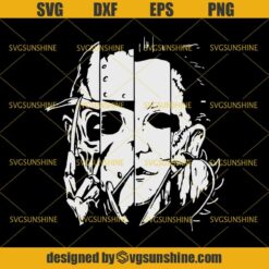 Freddy Jason Michael Myers and Leatherface Squad SVG, Horror Movies SVG, Halloween SVG
