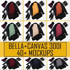 Tshirt Mockup Bundle, Bella Canvas 3001 40+ Mockups , Bella Canvas 3001 Tshirt Mockup