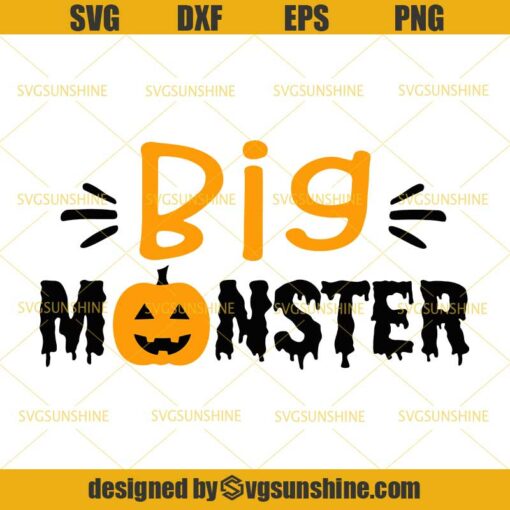 Halloween Big Monster SVG, Momster SVG, Siblings SVG, Brother Halloween SVG DXF EPS PNG