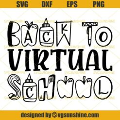 Back To Virtual School SVG, Back To School SVG, Virtual Learning SVG, Virtual Student SVG, Virtual Teacher SVG