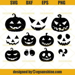 Pumpkin SVG Bundle, Halloween Jack-O-Lantern SVG, Pumpkin Halloween Faces SVG, Pumpkin Faces SVG