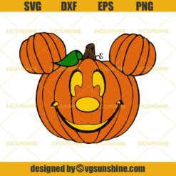Mickey and Minnie Pumpkin Heads SVG, Pumpkin Halloween Faces SVG, Disney Halloween SVG