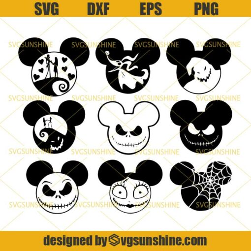 Download Mickey Head Halloween SVG Bunlde, Nightmare Before ...
