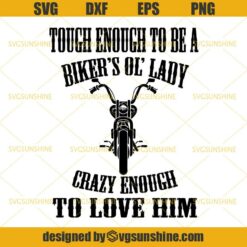 Ol’ Lady Biker SVG, Motorcycle SVG, Harley Davidson SVG, Biker SVG DXF EPS PNG