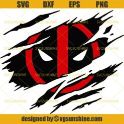 Deadpool SVG, Deadpool Shirt Rip SVG, Superhero Ripped SVG