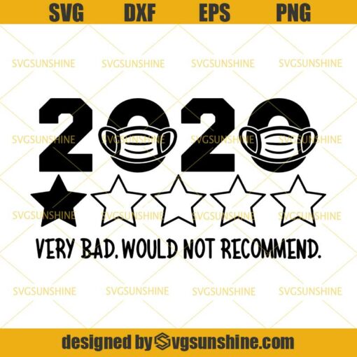 2020 Quarantine Very Bad Would Not Recommed SVG, Rate A Star 2020 Quarantine Social Distancing SVG, 2020 1 Star Rating SVG