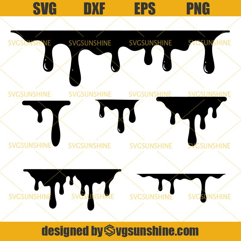 Dripping Border SVG file, Drips for Shirt Design