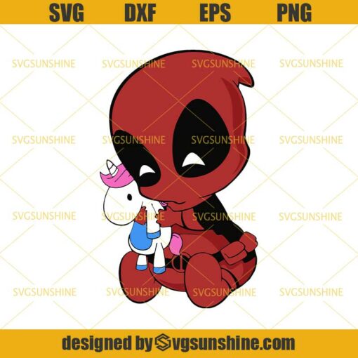 Deadpool SVG, Cartoon SVG, Superhero SVG, Deadpool Unicorn SVG, Marvel SVG