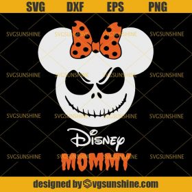 Minnie Mouse Halloween Disney Mommy SVG, Minnie Jack Skellington SVG ...