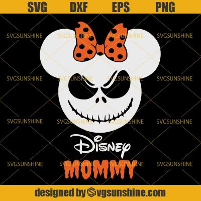 Minnie Mouse Halloween Disney Mommy Svg, Minnie Jack Skellington Svg 