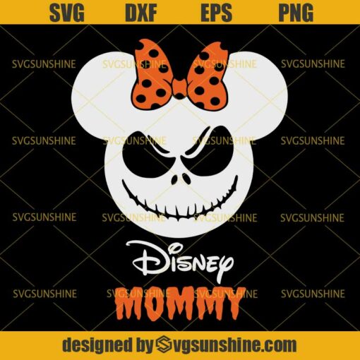 Minnie Mouse Halloween Disney Mommy SVG, Minnie Jack Skellington SVG, Disney Halloween SVG