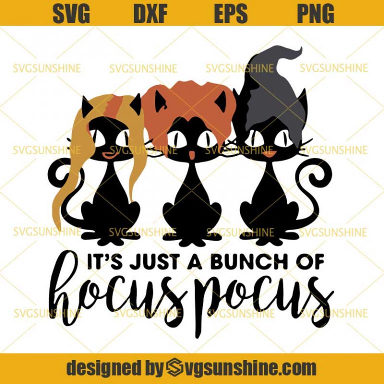 Cats Its Just a Bunch Of Hocus Pocus SVG DXF EPS PNG, Sanderson Sisters ...