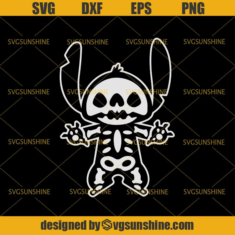 Stitch Skeleton SVG, Stitch SVG, Disney Stitch Halloween SVG DXF EPS