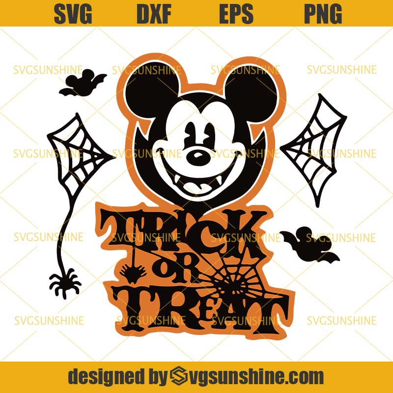 Download Mickey Mouse Trick or Treat Halloween SVG DXF EPS PNG ...