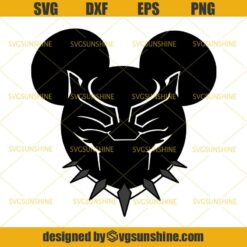 Black Panther Mickey Head SVG DXF EPS PNG Cutting File for Cricut - Marvel SVG, Superheroes SVG