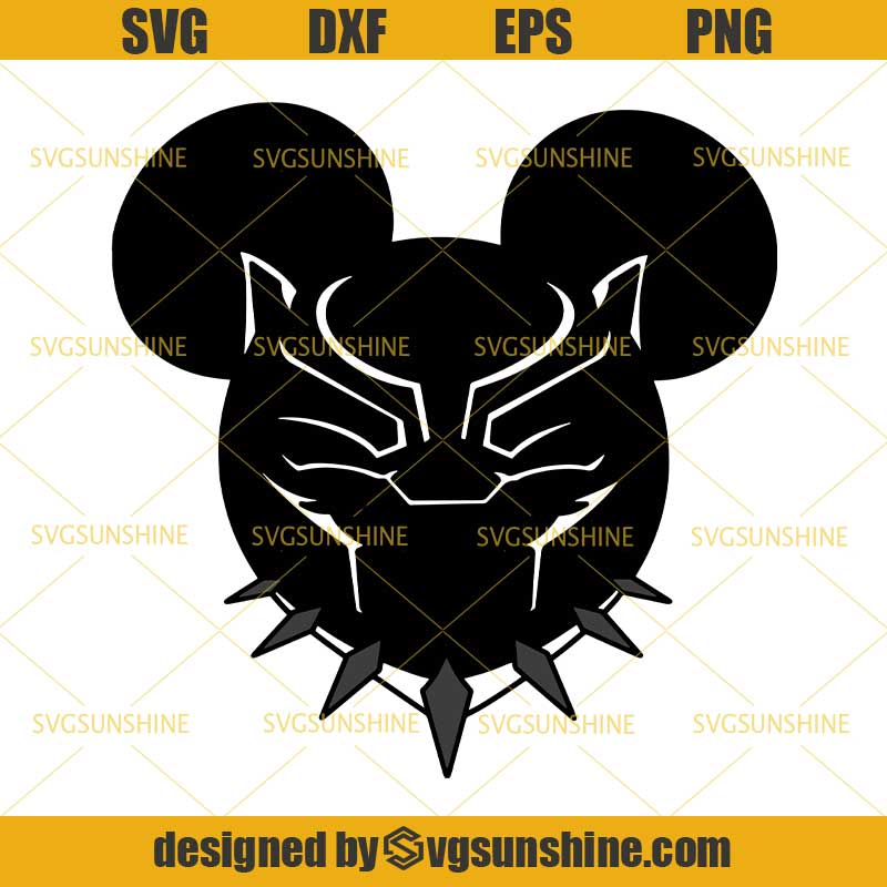 Download Black Panther Mickey Head SVG DXF EPS PNG Cutting File for ...