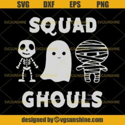 Squad Ghouls SVG, Skeleton SVG, Boo Boo Crew SVG, Mummy SVG, Halloween SVG