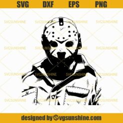 Jason Voorhees Friday the 13th Halloween SVG DXF EPS PNG Cutting File for Cricut