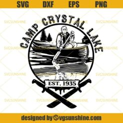 Camp Crystal Lake SVG, Jason Voorhees Friday the 13th Halloween SVG DXF EPS PNG