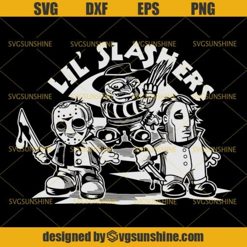 Lil Slashers Scary Movie Villians SVG, Horror Movies SVG, Halloween SVG DXF EPS PNG