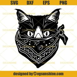 Quarantine Cat SVG, Cat Wears Mask Quarantined SVG, Cat With Mask SVG, Cat SVG, Quarantine 2020 SVG