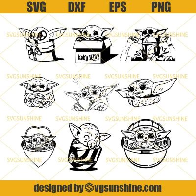 Download Baby Yoda SVG Bundle, Star Wars SVG, Mandalorian SVG, Baby ...