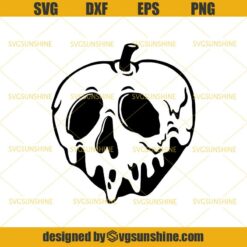 Poison Apple Skull SVG, Disney SVG, Apple SVG DXF EPS PNG Cutting File for Cricut