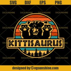 Kittisaurus SVG DXF EPS PNG Cutting File for Cricut, Funny Cat SVG