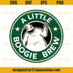 A Little Boogie Brew Starbucks Coffee Halloween SVG, Nightmare Before Christmas SVG