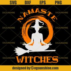 Yoga Namaste Witches Svg, Yoga Witches Svg, Yoga Halloween Svg