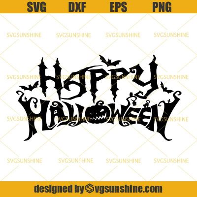 Happy Halloween SVG DXF EPS PNG Cutting File for Cricut - Sunshine