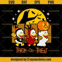 Trick or Treat Donald Duck Svg, Huey Dewey and Louie Svg, Disney Halloween Cartoons Svg