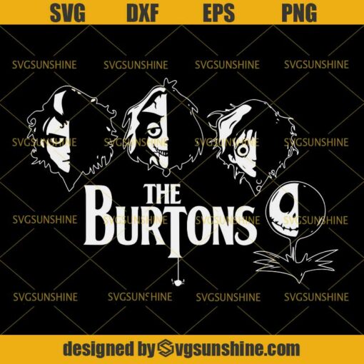 The Burtons Svg, Tim Burton Svg, Jack Skellington Svg, Halloween Svg