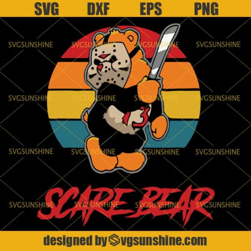Jason Voorhees Scare Bear SVG, Jason Voorhees SVG, Friday the 13th SVG, Halloween SVG