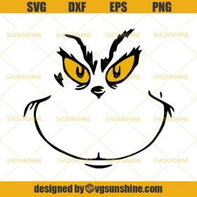 Grinch Face SVG DXF EPS PNG, Christmas SVG - Sunshine
