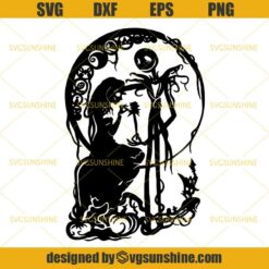 Jack And Sally SVG PNG DXF EPS Cutting File for Cricut