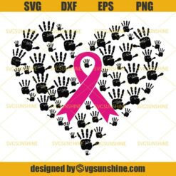 Stop Breast Cancer Svg, Pink Ribbon Svg, Fight Cancer Svg