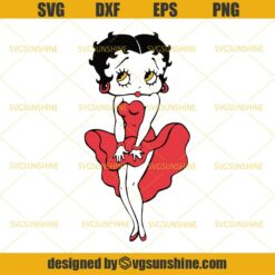 Betty Boop SVG, Betty Boop Cartoon Girl SVG DXF EPS PNG