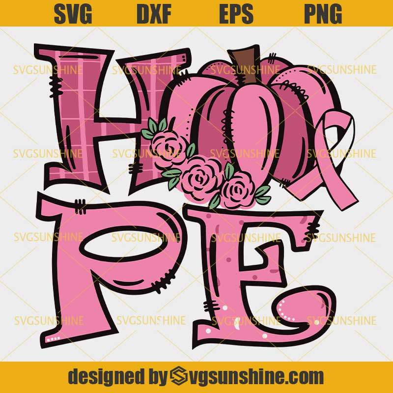 Hope Breast Cancer Svg Pumpkin Breast Cancer Ribbon Svg Pink Ribbon