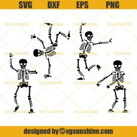 Skeleton Funny Dance SVG, Skeletons SVG, Halloween Skeleton SVG - Sunshine