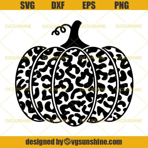 Leopard Pumpkin SVG, Pumpkin Halloween SVG, Pumpkin SVG