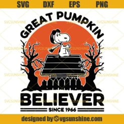 Snoopy Great Pumpkin Believer Since 1966 SVG, Snoopy SVG, Halloween SVG