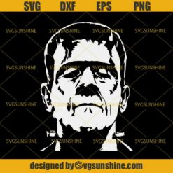 Frankenstein SVG, Halloween Vector, Frankenstein Monster SVG Cut File For Cricut Clipart